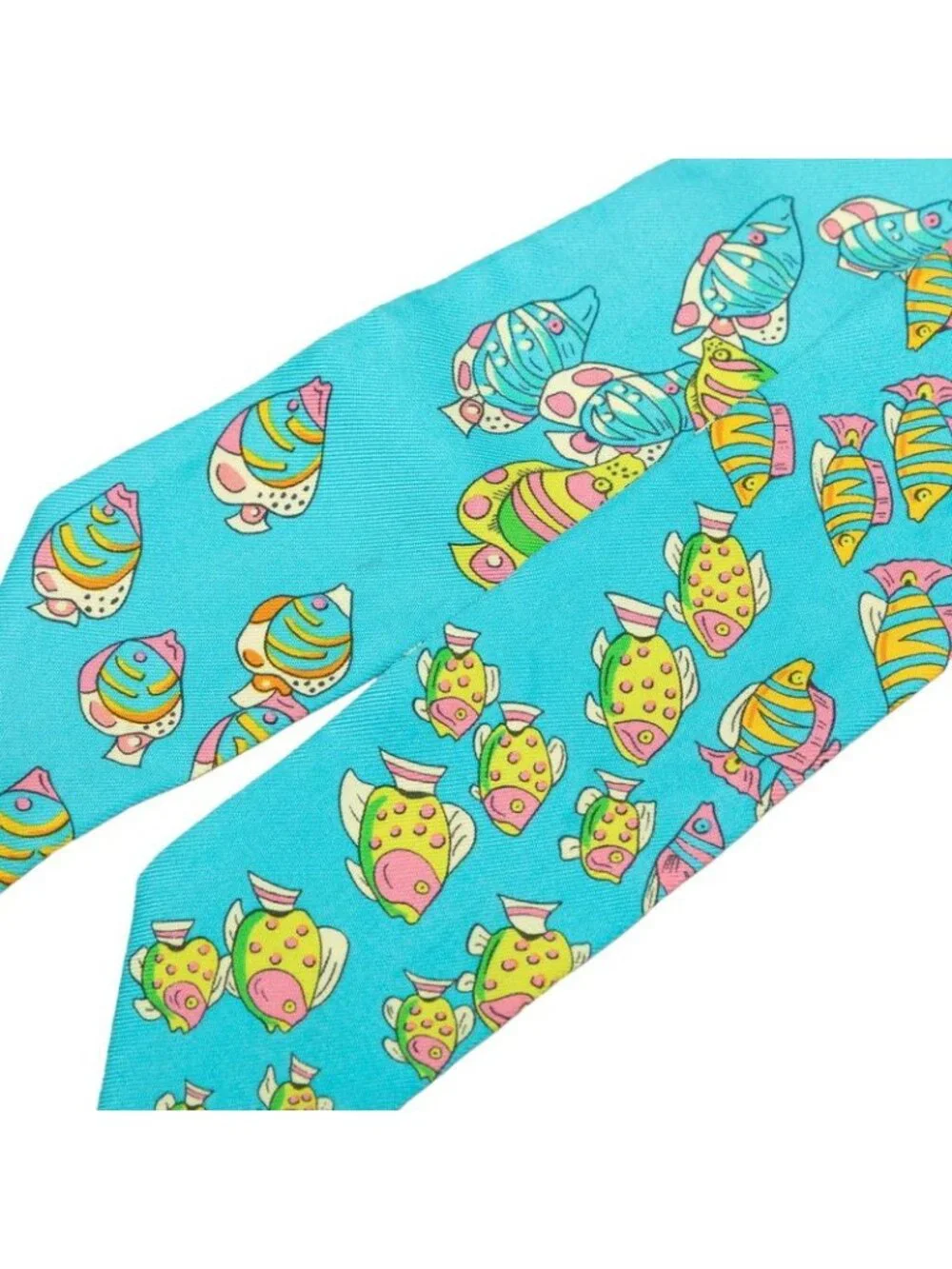 Hermes Twilly Rencontre Oceane Atlantic Encounters Scarf Blue Multicolor Silk